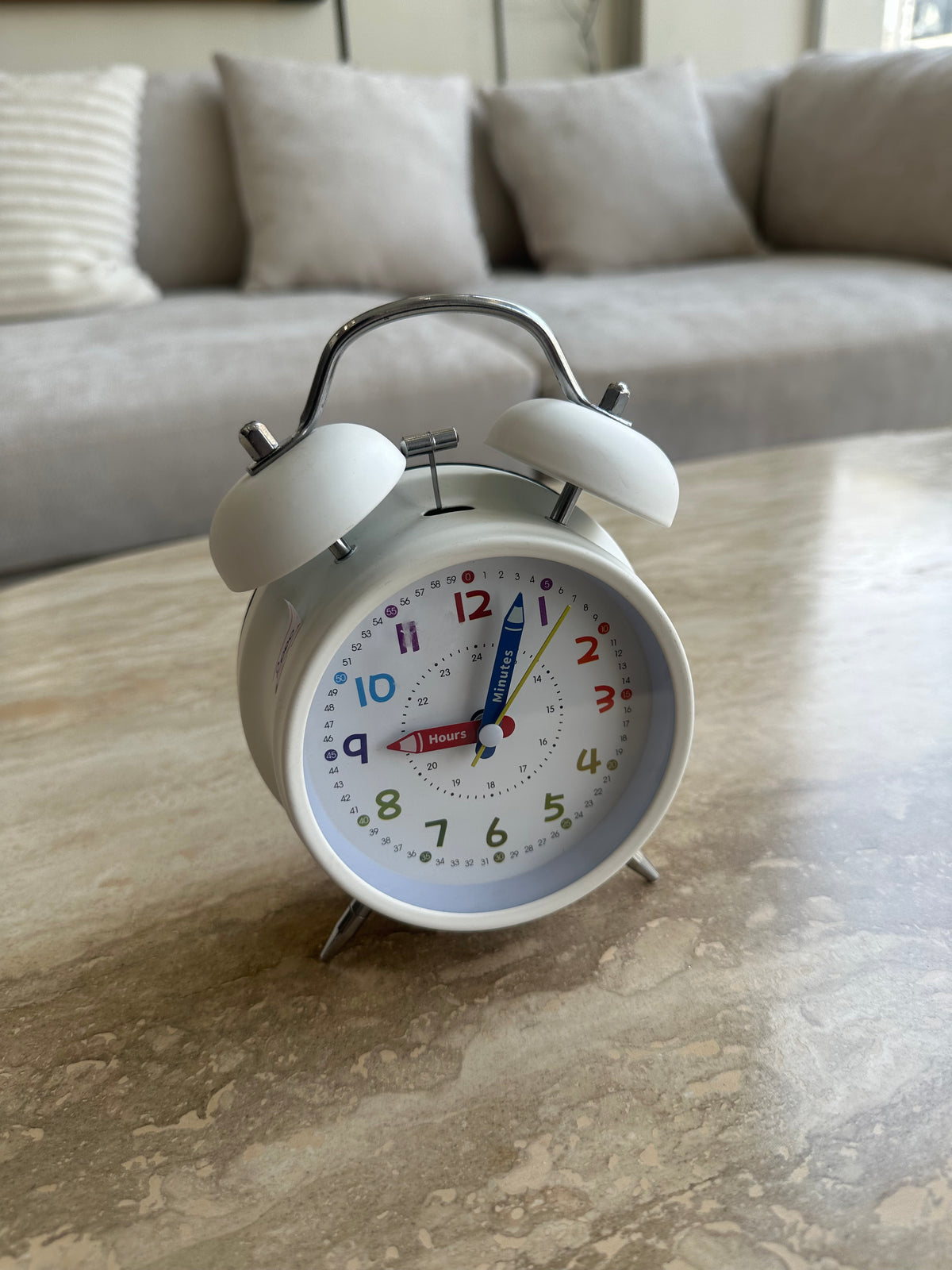 White Alarm Clock 004