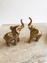 Set of 2 Gold Elephants