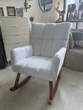 James rocking chair white boucle