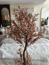 Faux Eucalyptus Beige flower Plant (medium) with Hugo planter Black