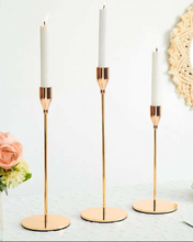 Set of 3 gold candle stand 001