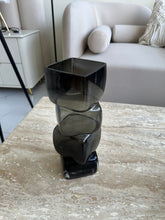 Black Cube Glass Vase