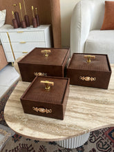 Leather Storage Box/ jewellery box Brown