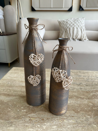 Rustic Heart Vases 002