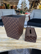 Leather Tissue Box and Dust Bin 04