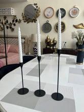Set of 3 candle stands Black 004