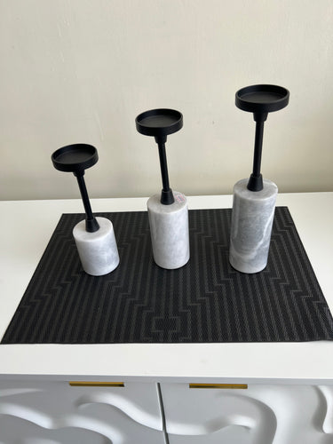 Marble Candle Set