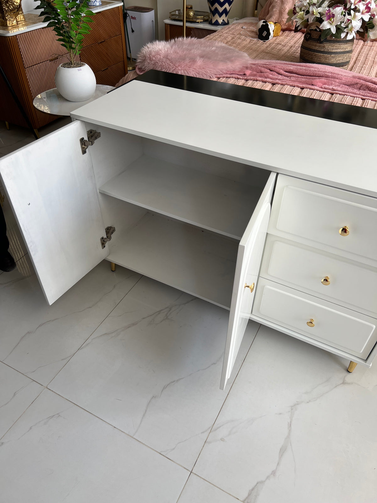 Carved Grace Console