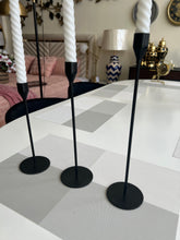 Set of 3 candle stands Black 004