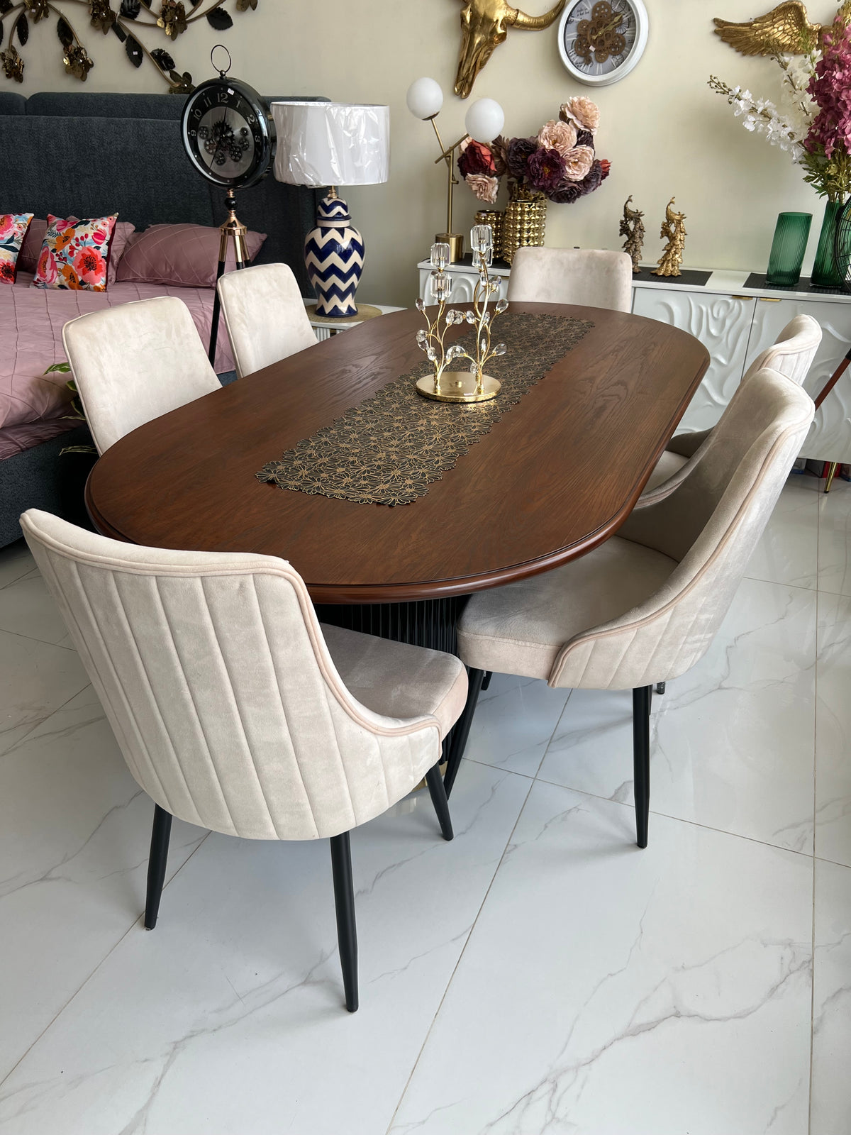 Beige Oak Dining table