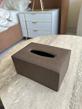 Jute Tissue Box Dark brown
