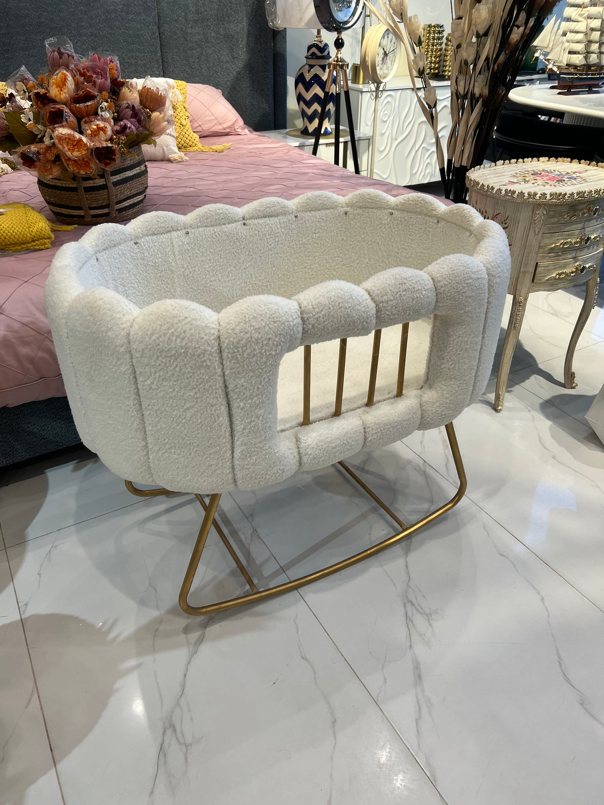 Baby bassinet White Boucle 08
