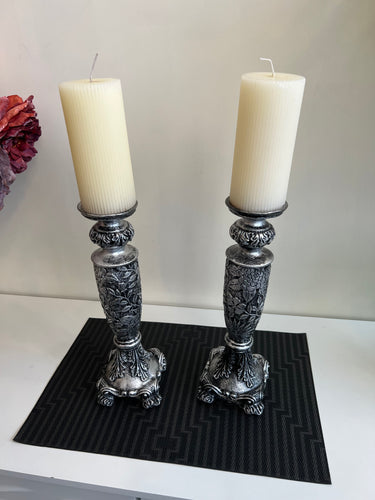 Antique Silver Candle Stand 011