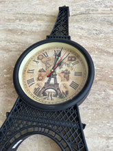 Eiffel Tower Clock Black