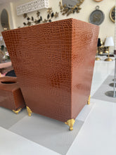 Leather Tissue Box and Dustbin 02