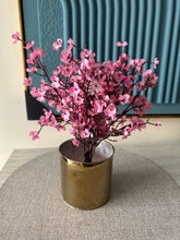 Shocking Pink Eucalyptus with Gold Planter