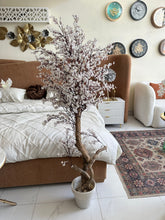 Faux Eucalyptus White flower Plant