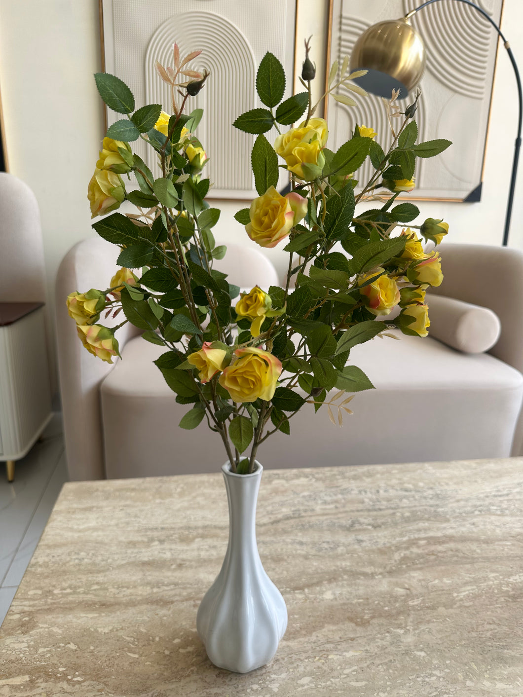 Small Rose flowers stem Yellow