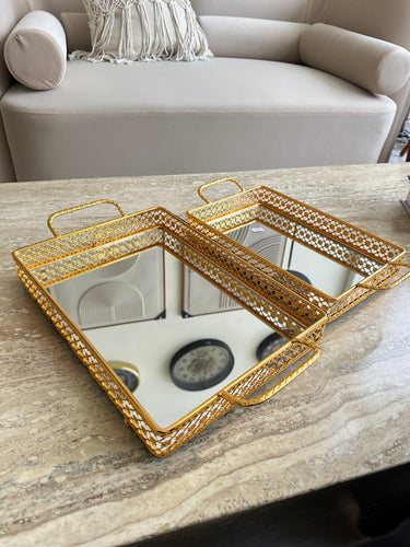 Metallic tray set 014