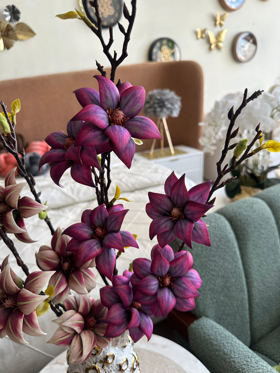 Mangnolia Artificial flower Purple