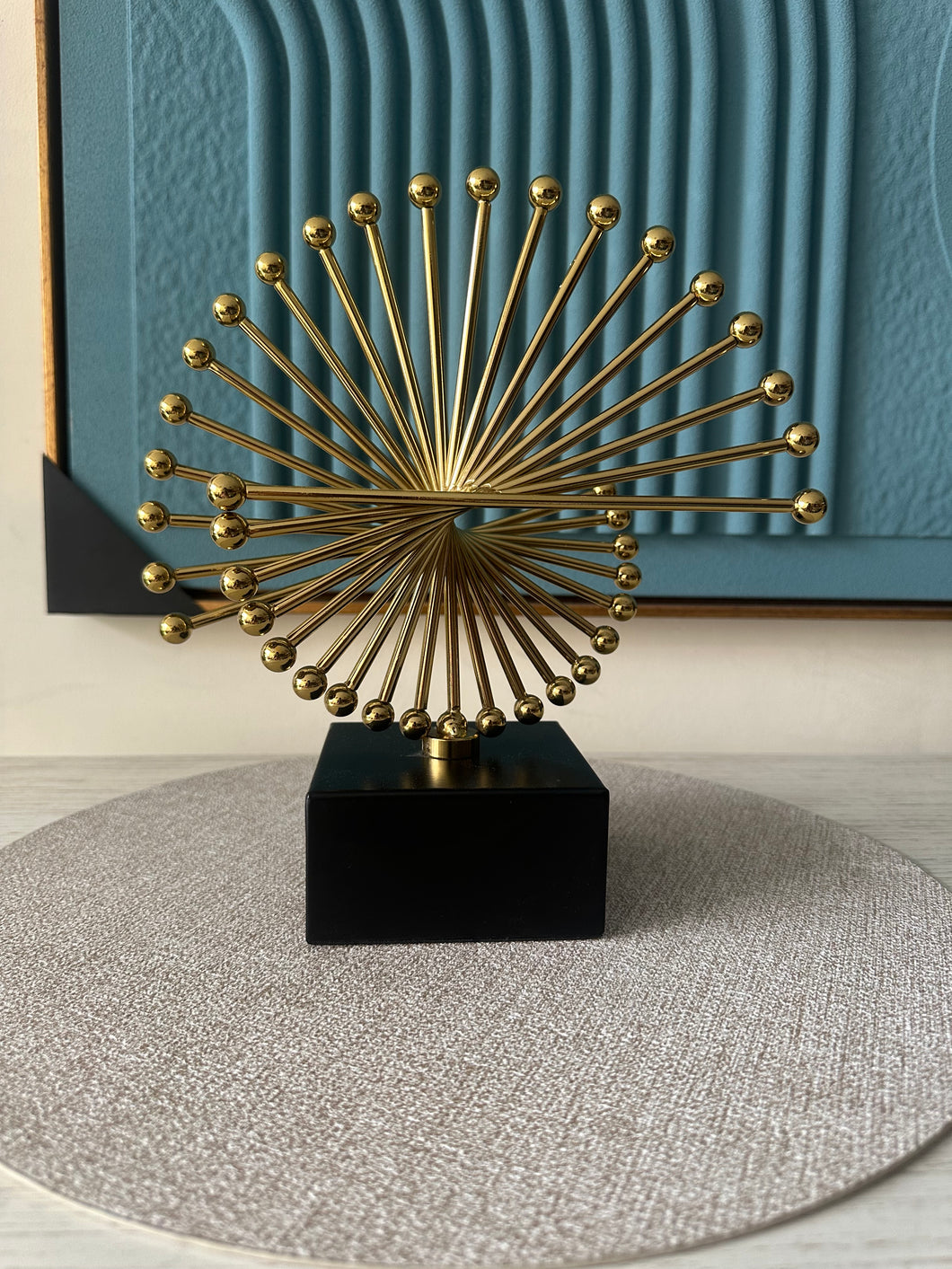 Abstract Gold Fan Ornament
