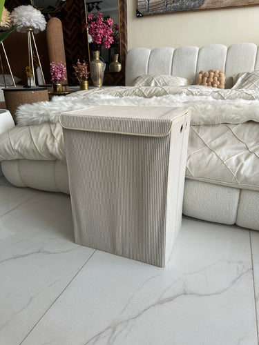 Laundry Basket Boucle Off White