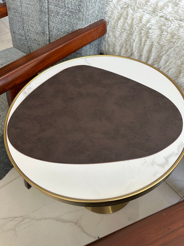 Leatherite Table mat Dark Brown 006