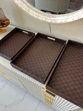 Leather Tray set Checkered
