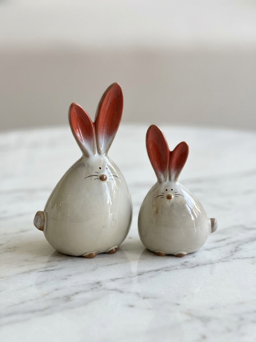 Cute bunny decor set of 2