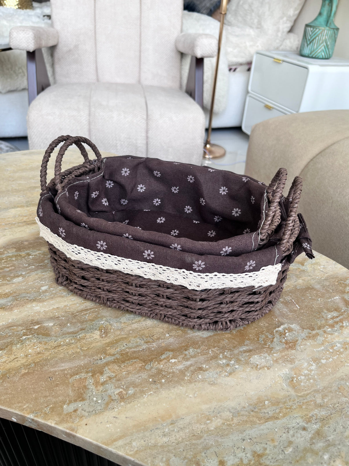 Hand Woven Rattan storage baskets 10
