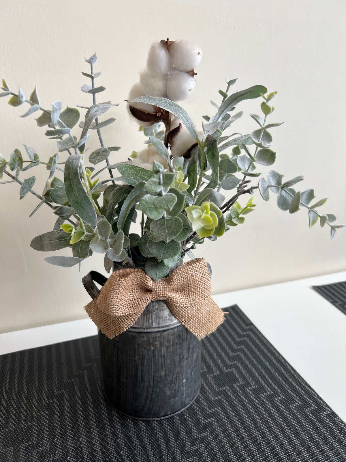 Cotton plant with pot