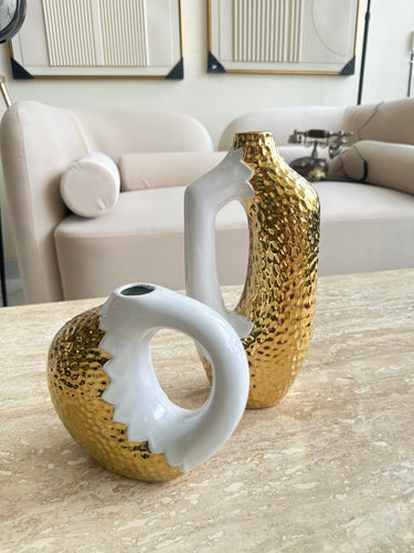 Lustre Vase set White