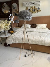 Feather lamp Grey