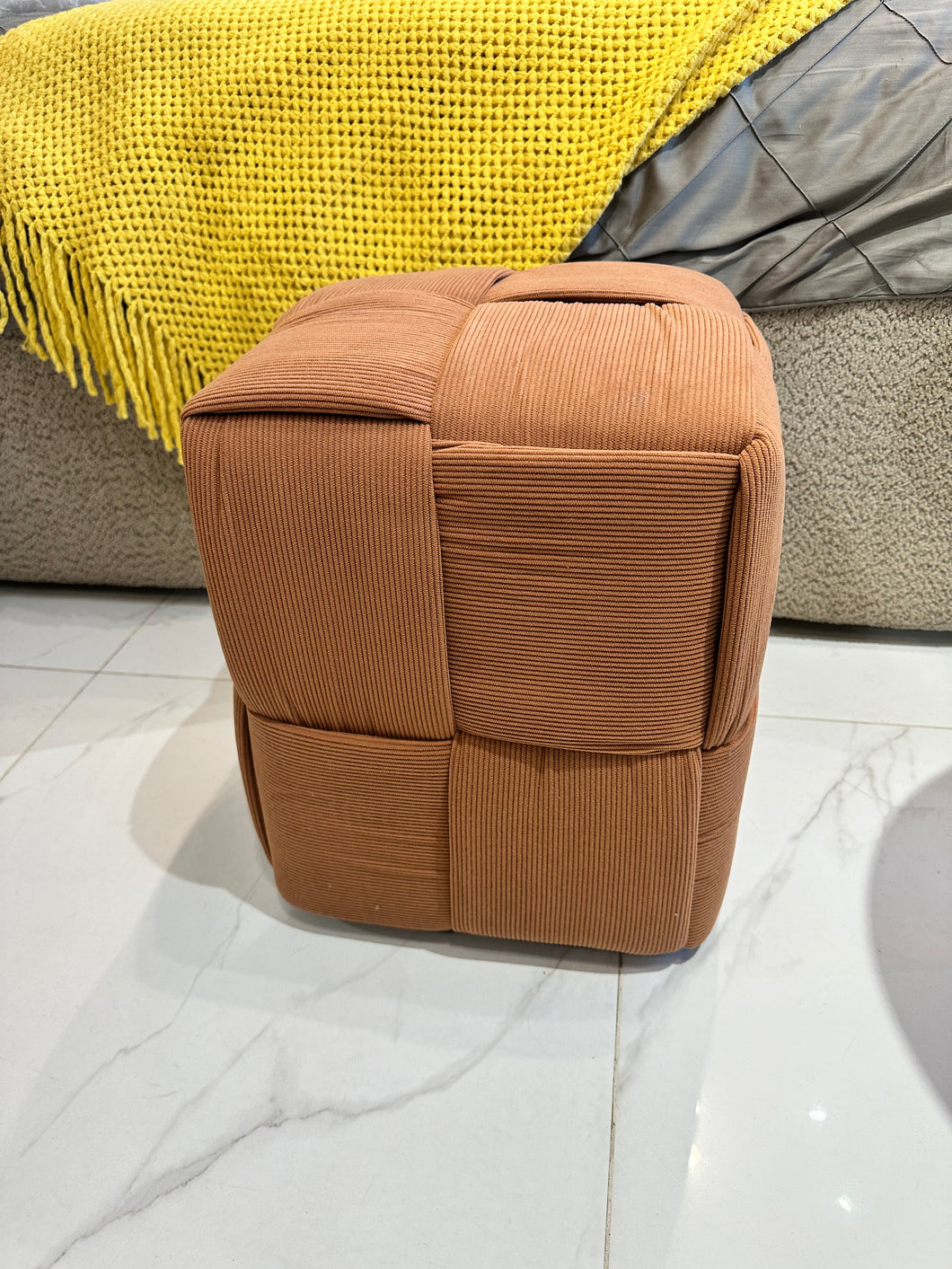 Quilted Stool Rust