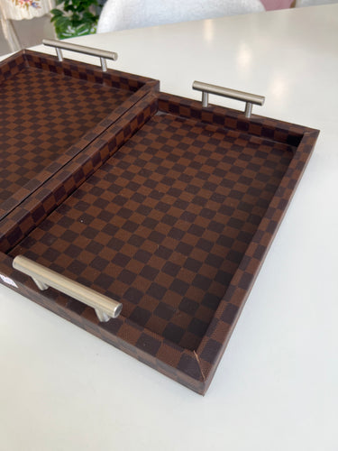Leather Tray Checkered 04