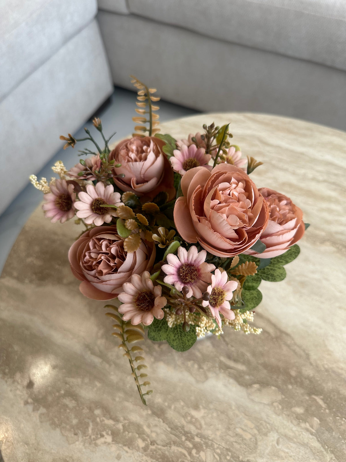 Gold leaf Planter 002 Tea Pink