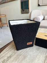Black boucle tissue box and Storage box
