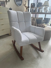 James rocking chair white boucle