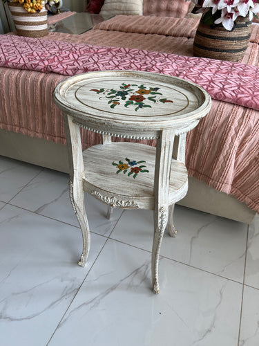 Alice Victorian Table White Hand painted