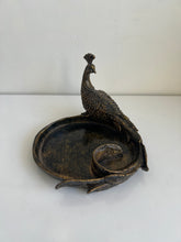 Trinket tray Peacock Black Antique