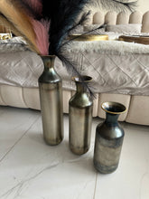 Metallic Floor Vase Black