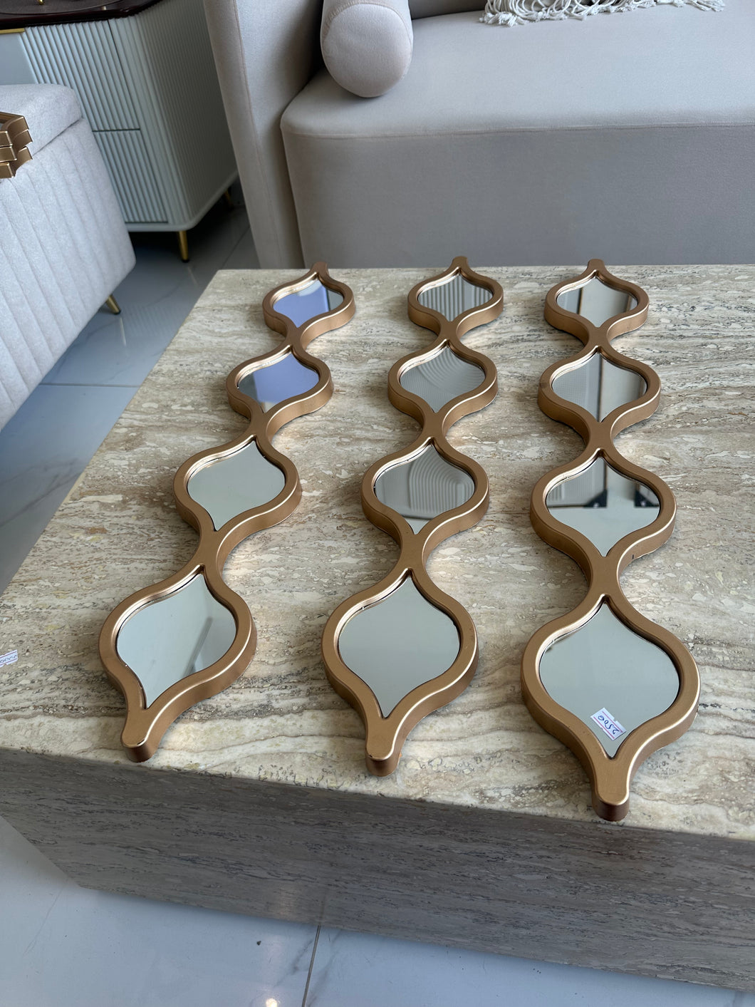 Tear Drop glass Mirrors set of 3