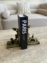 Birds on stem black antique bookend