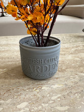 Yellow Eucalyptus with Grey Planter