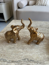 Set of 2 Gold Elephants