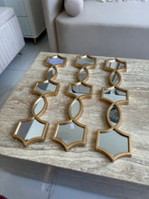 Gold Hour glass Mirrors set of 3