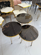 Black Goldy nesting table set of 3