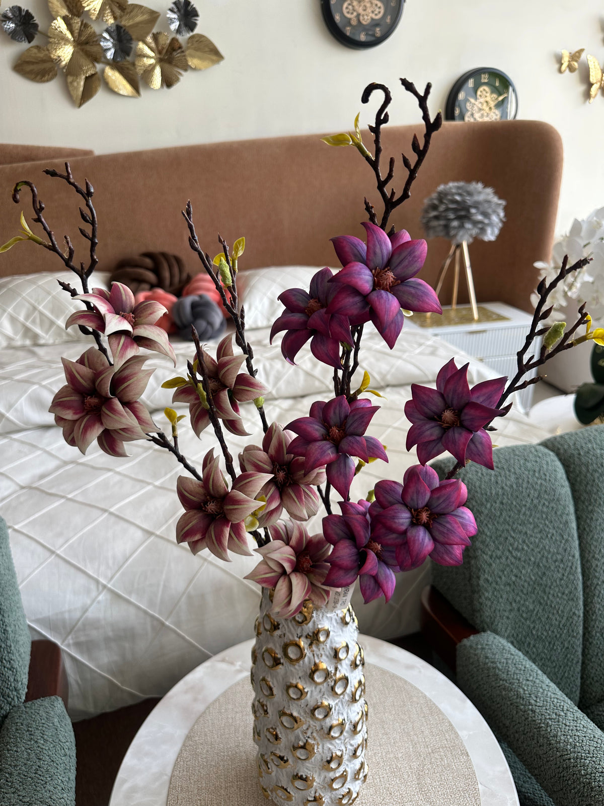 Mangnolia Artificial flower Purple