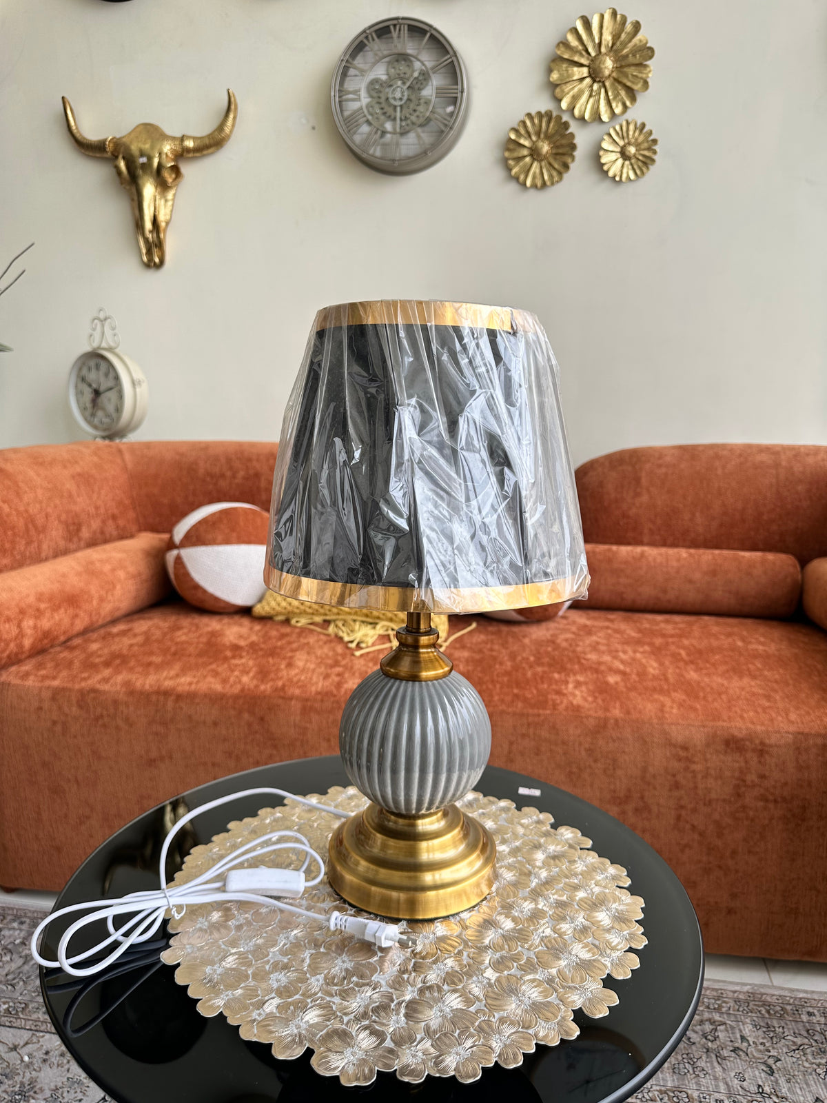 Ceramic Table Lamp Pair