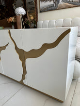 White Abstract Side Board